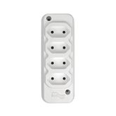 TOMADA BARRA NBR 2P 10A(5x)QUINTUPLA BRANCA TECHNA