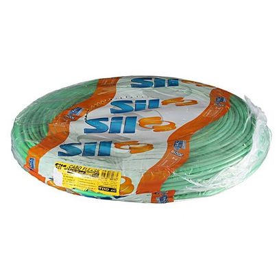 FIO CABO FLEX 750V 10,0mm VERDE SIL(100m)