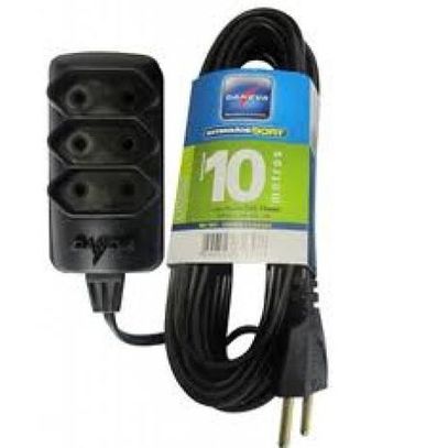 EXTENSAO DANEVA SORT PL 2P NBR 10m 0,75mm PRETA