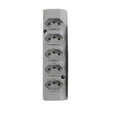 TOMADA BARRA NBR 3P 10A(5x)QUINTUPLA CINZA INTERNEED