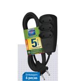 EXTENSAO DANEVA SORT PL 2P NBR 05m 0,75mm PRETA