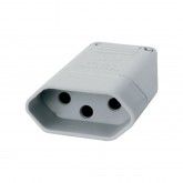 PINO FEMEA PERLEX 3P 20A ABNT CINZA 2046