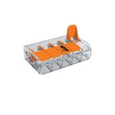 CONECTOR EMENDA 5 FIOS ATE 4,0mm (4PCS) 221-415 WAGO