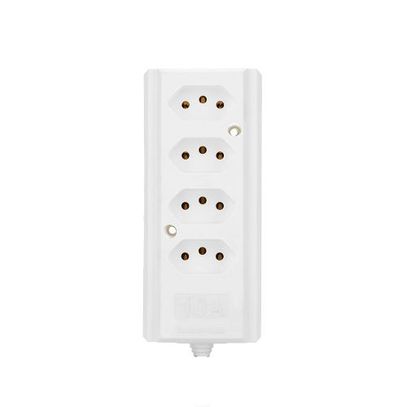 TOMADA BARRA NBR 3P 20A(4x)QUADRUP BRANCA INTERNEED